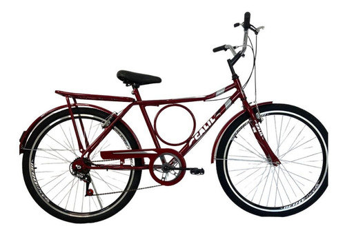 Bicicleta Aro 26 Calil Barra Forte C/ Marcha 6v E Rolamento