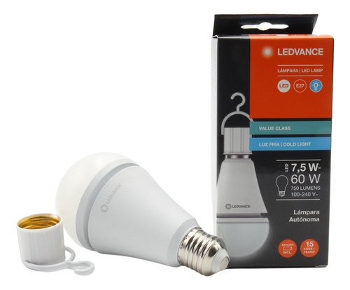 Foco Ledvance De Led De Emergencia 7.5w 100-240v 6500k E27