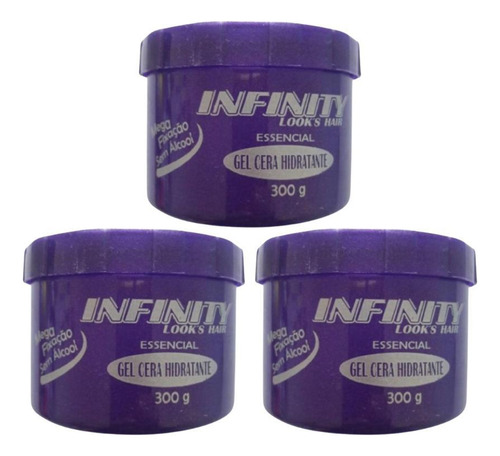 Gel Cera Infinity Hidratante 300g - Kit Com 3un