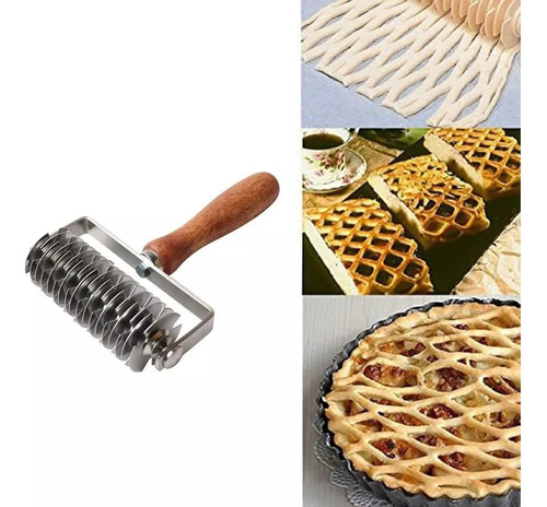 Pizza Celosía De Masa Cortador De Rodillo De Masa Pastelería