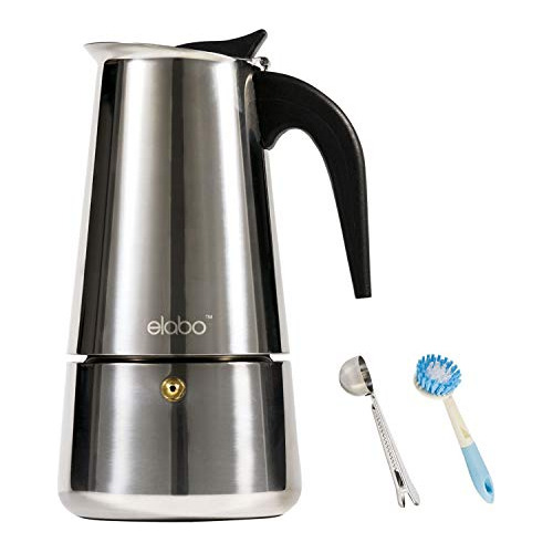 Elabo Máquina De Café Expreso Italiano Y Olla De Moka Para E