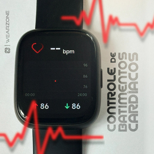 Smartwatch Lançamento Econômico Com Strava E Tela Amoled Preto Preto