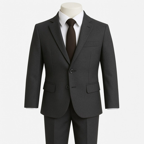 Terno Infantil Para Meninos Moderno Completo Blazer+calça Preto 08