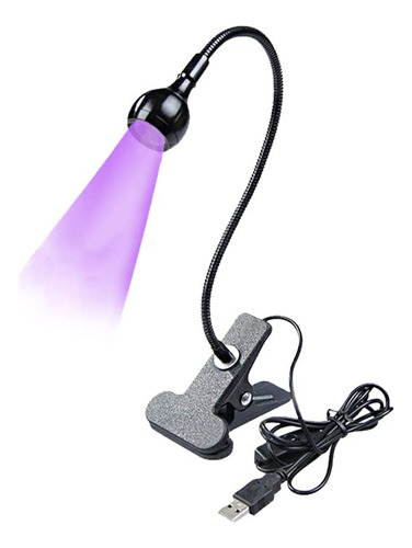 Lmpara De Curado Con Pegamento Uv Usb 3w Led Ultravioleta Pa