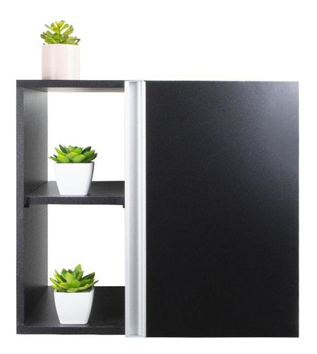 Conjunto Gabinete Para Banheiro Preto 55cm Sem Cuba Harpia