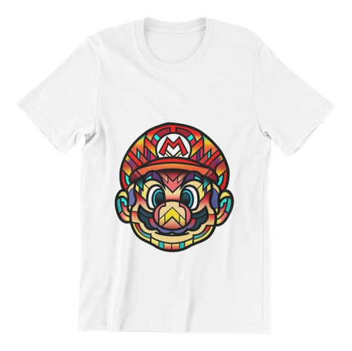 Polera Unisex Mario Bros Arte Videojuegos Algodon Estampado