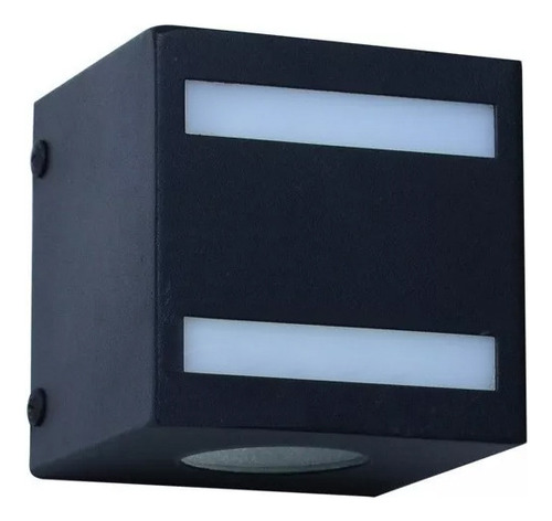 Bidireccional Pared Exterior Cubo C/ Ranuras G9 Negro