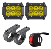 Comprar Faro Auxiliar 22w Luz Ambar Led Moto X 2 + Tecla + Soportes
