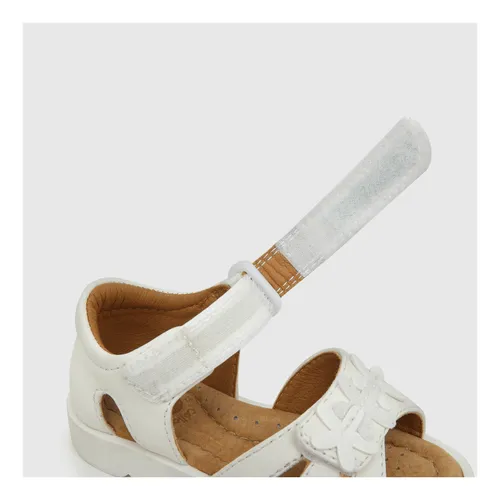Sandalia De Niña Dos Velcros Blanco (21 A 27)