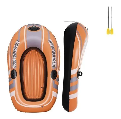 comprar Bote Inflable Con Remos Para Niños Soporte 80 Kg Kondor 1000