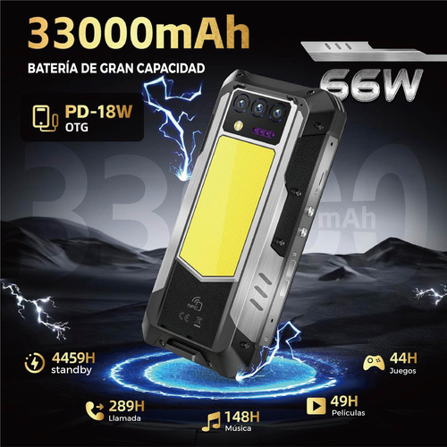 Oukitel Wp100 Titan 16+32gb/512gb 33000 Mah Con Proyector