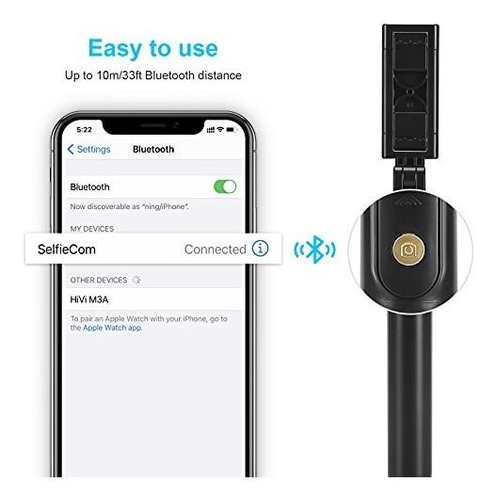 Tripode Para Selfie Mando Distancia Pandible Bluetooth °