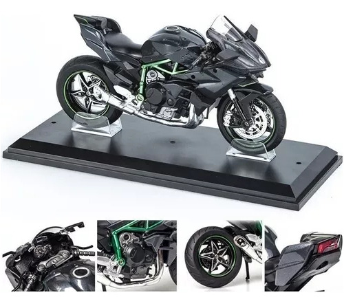 Miniatura Moto Metálica Kawasaki H2r Con Luz Y Sonido 1: