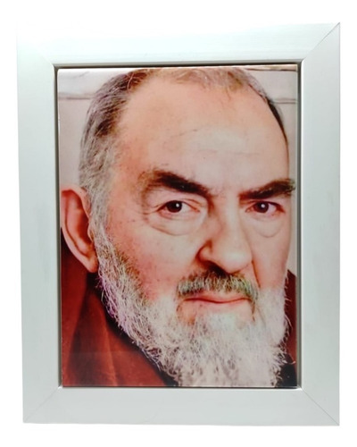 - Santo Padre Pio Azulejo Personalizado 20x30 Com Moldura