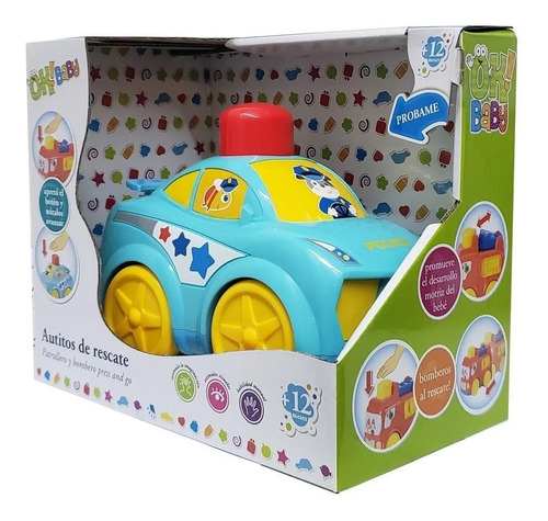 Imagen 2 de 2 de Autito De Rescate Patrullero Press Para Bebe Ok Baby Bb0177