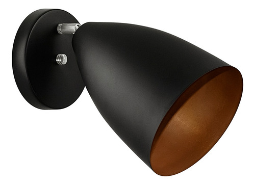 Arandela Articulada Retro Vegas Gourmet Aluminio Preto/cobre Estrutura Preto