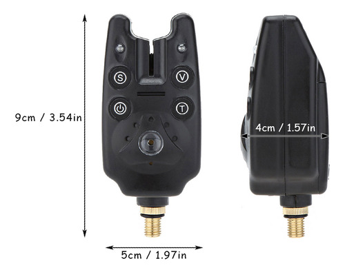 Kit De Alarma De Pesca Con 2 Led, Resistente Al Agua, Tono A