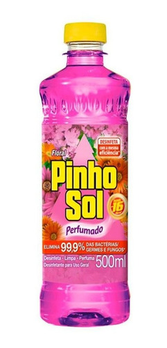 Desinfetante Pinho Sol Perfumado Floral 500ml 12 Uni