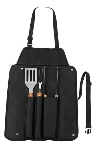 Set De Bbq Parrillada Mandil Delantal Tarou