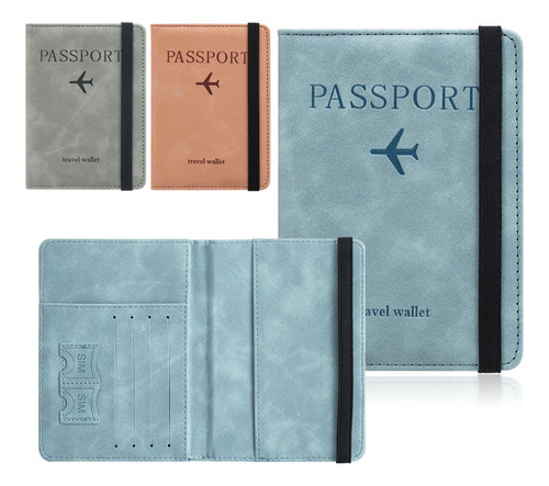 Porta Pasaporte Documentos Funda Protectora Viaje Con Rfid