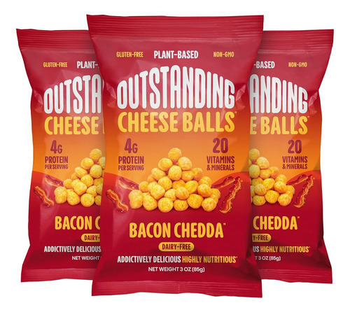 Outstanding Foods Puffs De Queso Vegano De 3 Oz Excelentes