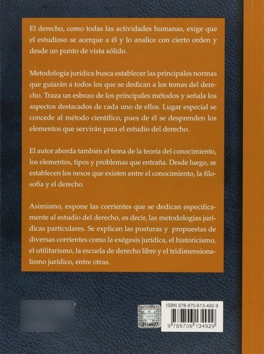 Metodología Jurídica, De Rodríguez Cepeda, Bartolo Pablo. Editorial Oxford, Tapa Blanda En Español, 2000