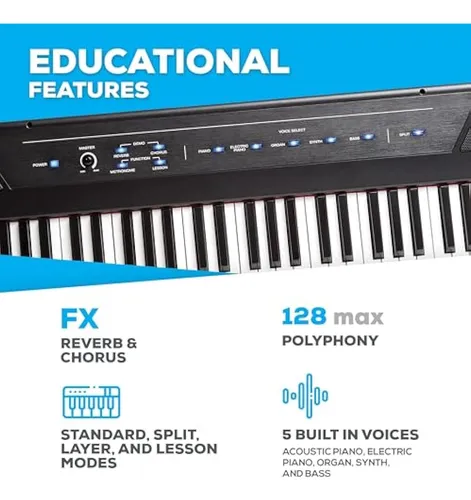 Alesis Recital - Teclado De Piano Digital De 88 Teclas