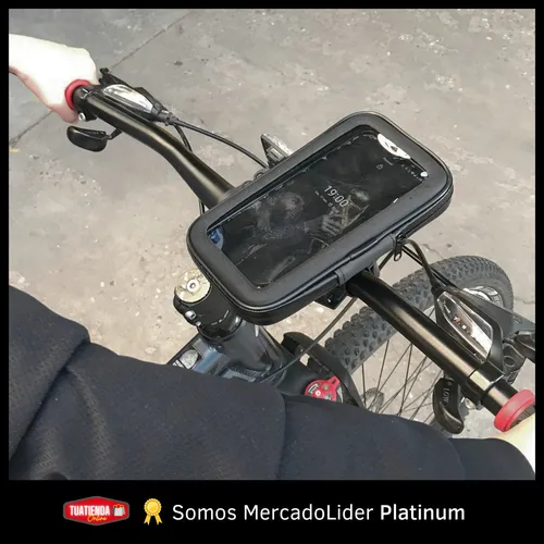 Soporte Porta Celular Para Manubrio Bicicleta Moto Con Funda