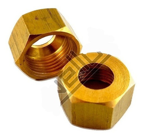 Juego 2 Tuercas 2 Virolas Caño Compresor 3/8 24 25 50 100lt