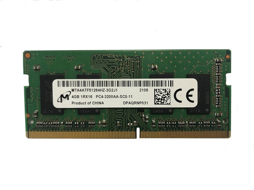 Módulo Memoria Ram Computadora Portátil Micron 4gb Ddrmhz 1r