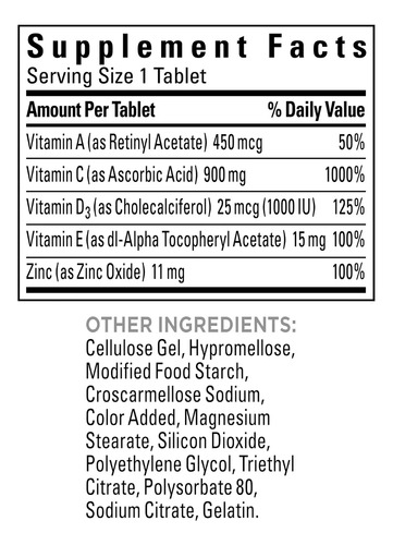 Nature Made Vitamina C Vit D3 Zinc 200 Tab Antioxidante Usa Neutro