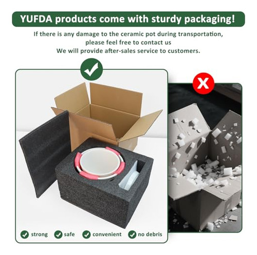 Set De 2 Macetas De Cerámica Para Plantas De Interior