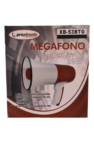 Megafono Recargable 5 Pulgad 20w Microfono Bocina 