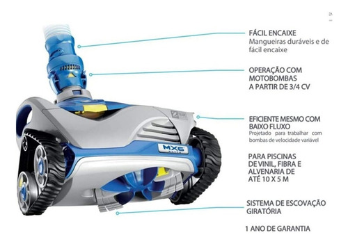 Robô Aspirador De Piscina Mx6 Elite Zodiac