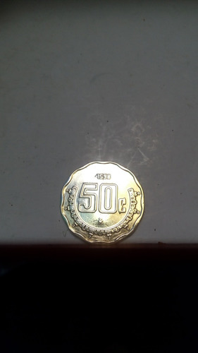 Imagen 1 de 8 de Moneda De 50 Centavos Mx Fecha Mal Acuñada (1598)