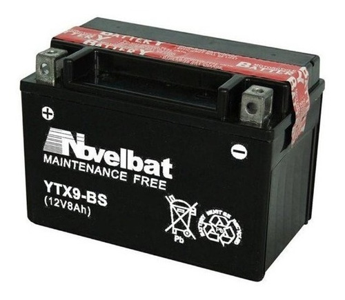 Batería Novelbat Ytx9 Pulsar Ns200 Dr650 Freewind Mt03 Er6n