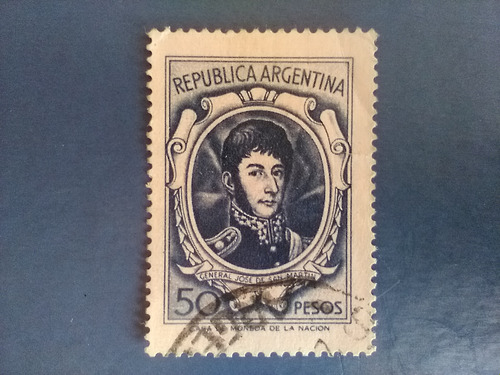 Estampillas Argentinas Antigua San Martín 50 Pesos