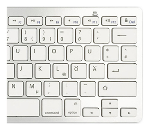 78 Teclas Teclado Bluetooth Alemán Inalámbrico Ultra