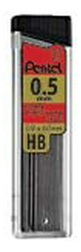 Pentel Hi-polymer Lead Recargas, 0,5 Mm, Hb, Negro, 30 Poten