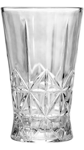 Juego X6 Vasos De Vidrio Labrado Color Transparente