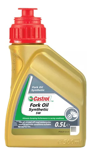 Castrol Synthetic Fork Oil 5w Moto Lub Mineral Suspen 0.5 L