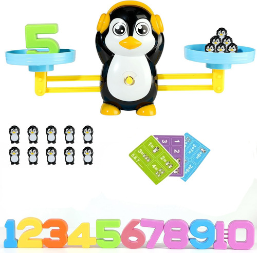 Pingüino Balanza Matemática Infantil Juguete Educativo