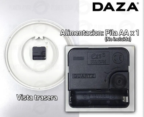 Imagen 5 de 7 de Reloj De Pared Analogico Colgar Silencioso Hogar 5747