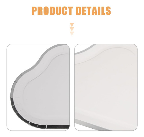Platos De Papel Desechables Amosfun Plato De Comida En Forma