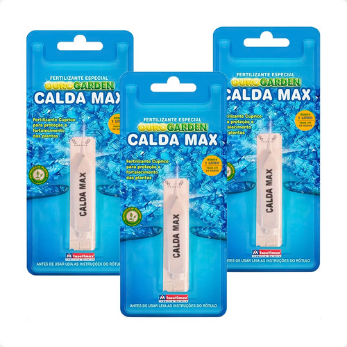 3 Calda Max Ouro Gardem Fertilizante Orgânico Monodose - 5ml