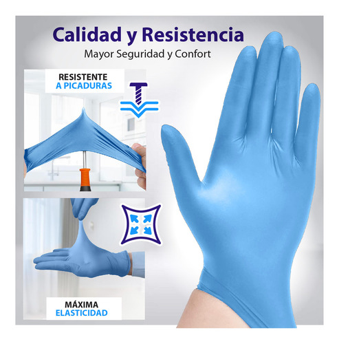 Best Trading 200 Guantes Talla Extra Grande 100% Nitrilo Color Azul Libres de Látex y Vinyl, Alta Calidad Premium, Tecnología Touchscreen. Comodidad, Seguridad y Funcionalidad en tus Manos