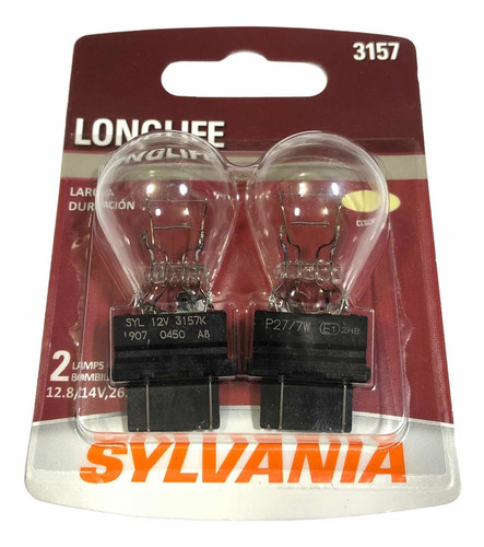Set 2x Focos Osram Sylvania 3157 P27/7w Halógeno 3057 4157