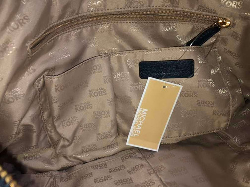 Cartera Michael Kors jet Set Items Azul Marino Nuevo