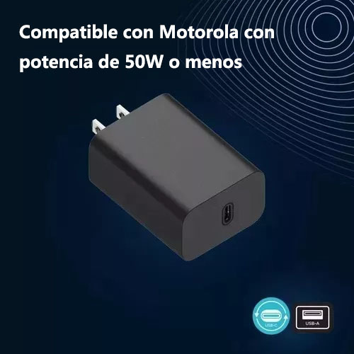 50w Cargador Para Motorola Turbo Carga Rápida Cable Tipo C