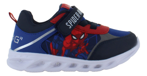 Spiderman Tenis Marvel Luces Moda Casual Confort Niño 86584